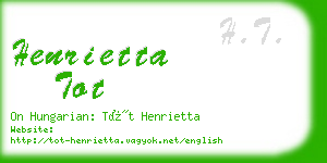 henrietta tot business card